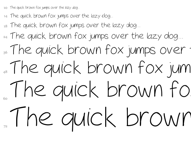 Peax Handwriting font waterfall